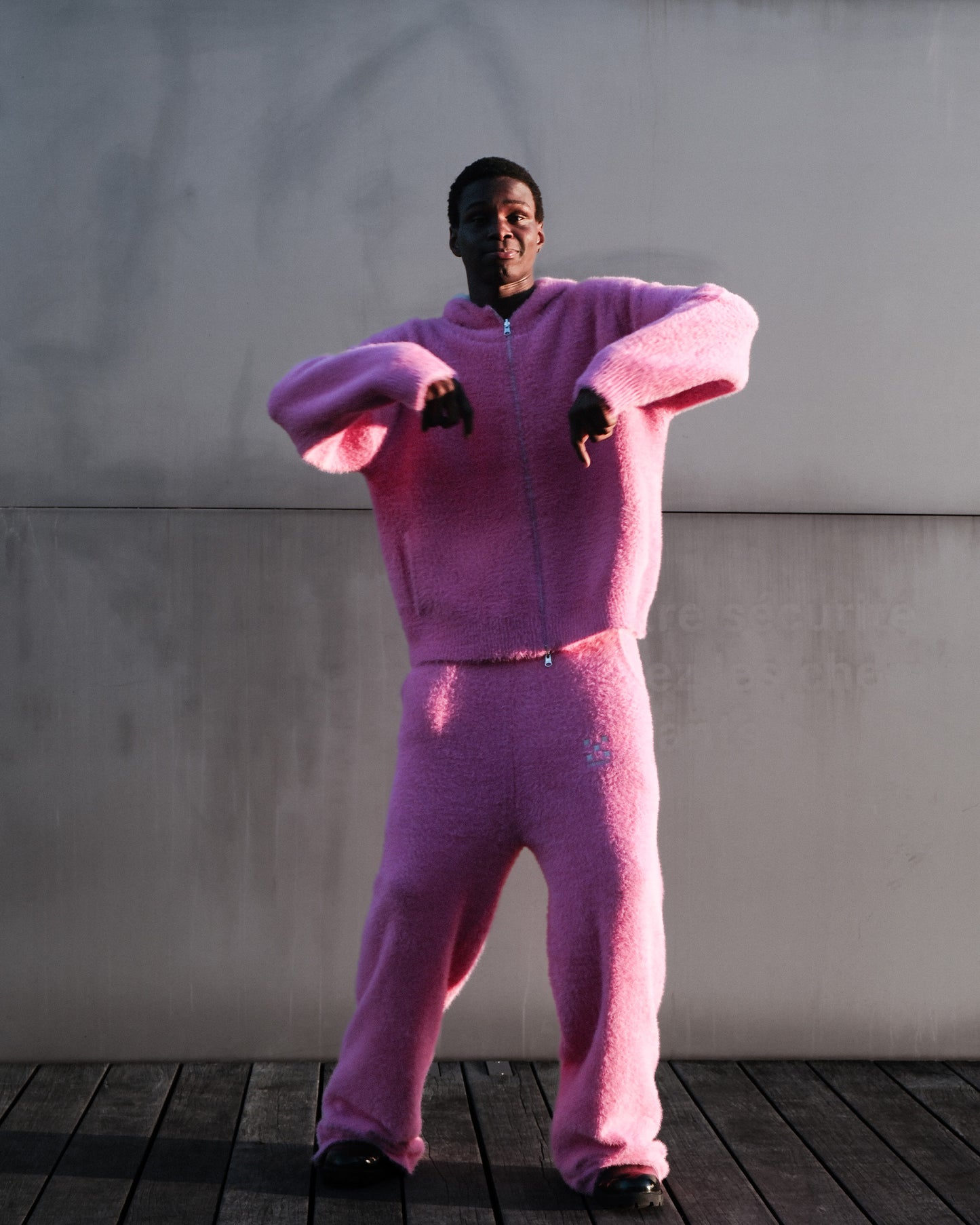 MOHAIR PINK JACKET REVERSIBLE