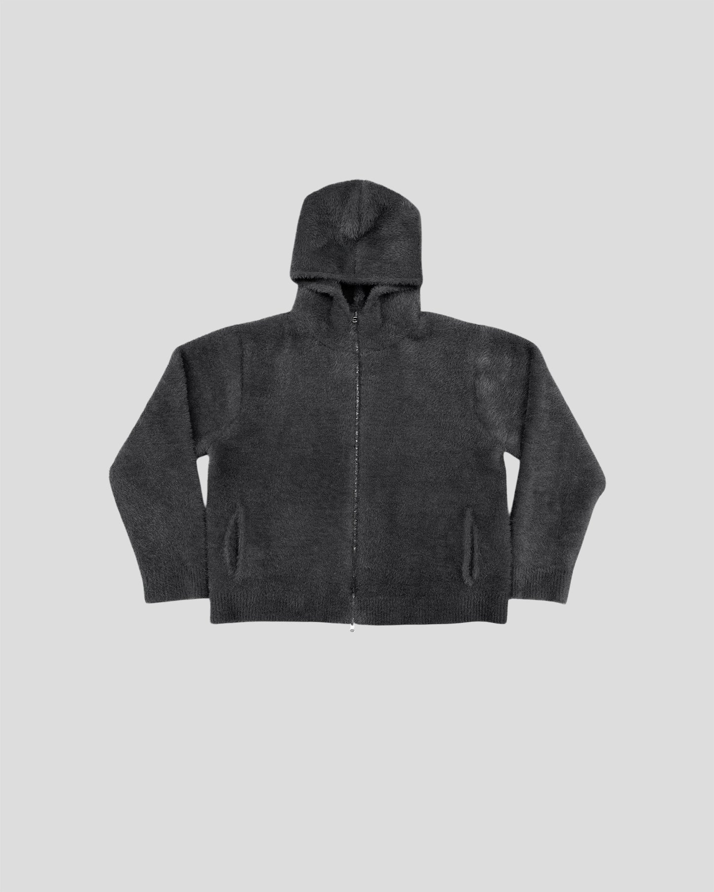 MOHAIR DARK GREY REVERSIBLE JACKET