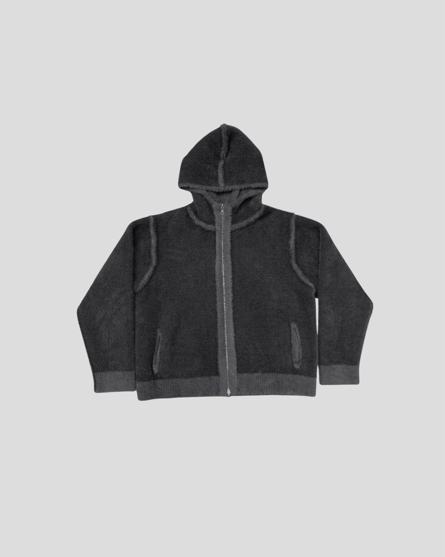 MOHAIR DARK GREY REVERSIBLE JACKET