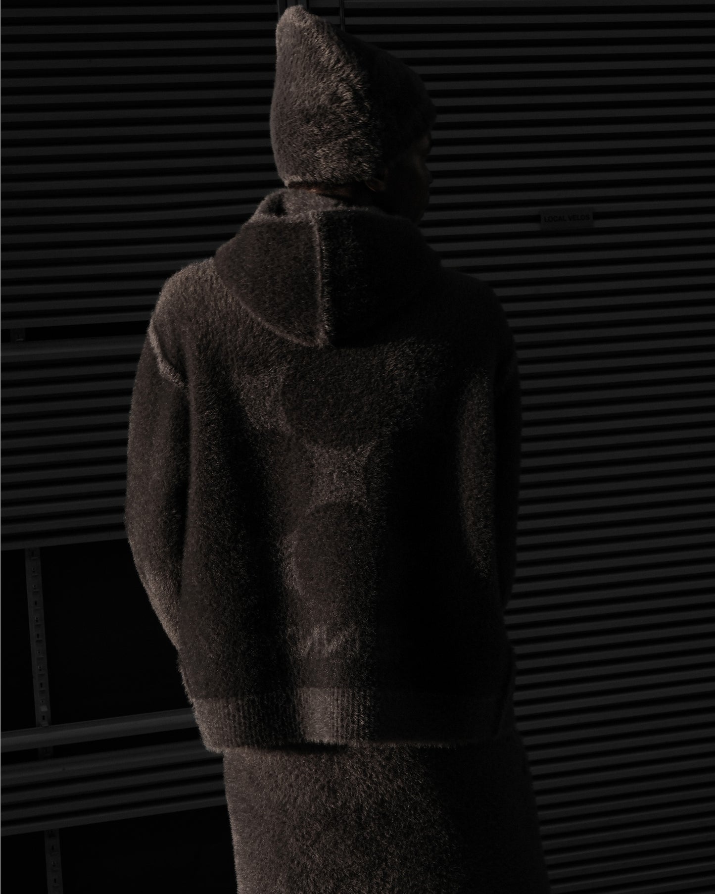 MOHAIR DARK GREY REVERSIBLE JACKET