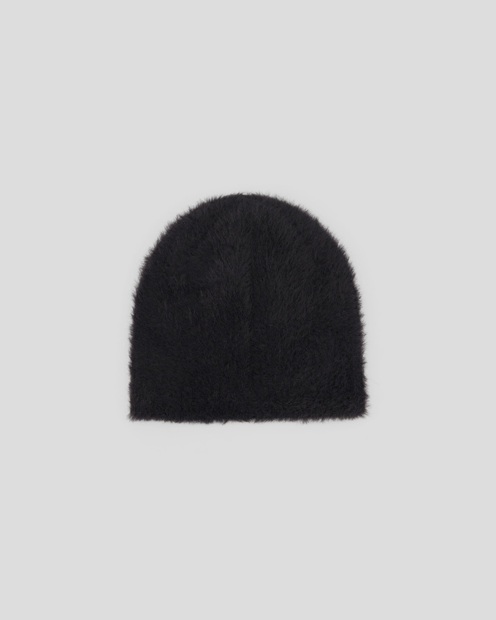 BLACK MOHAIR BEANIE