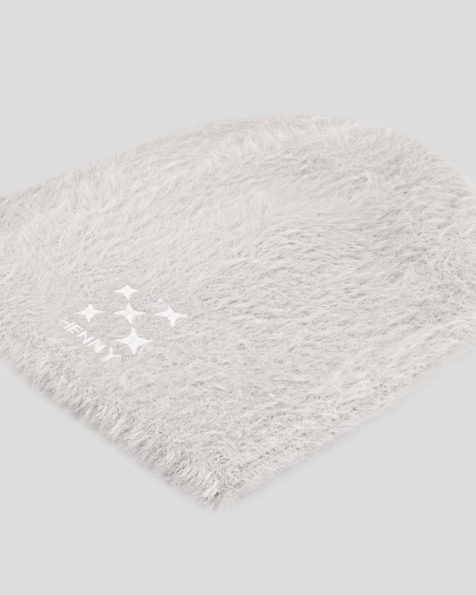 Grey Minkhair Beanie