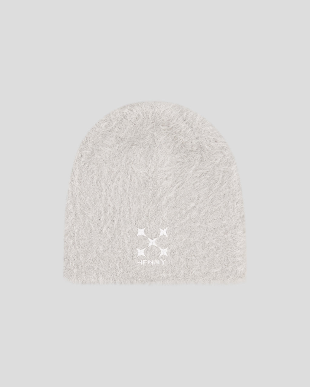 Grey Minkhair Beanie