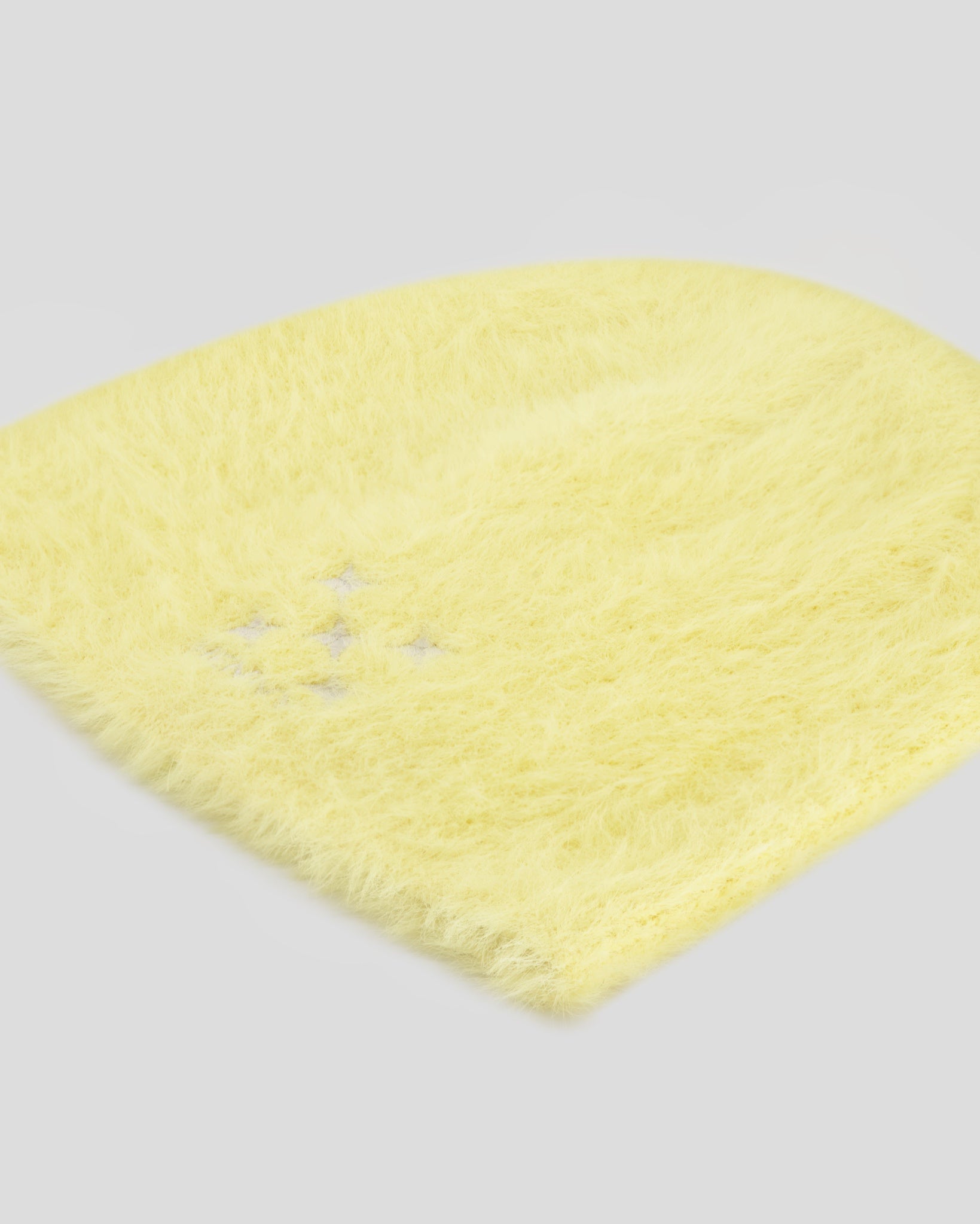 Yellow Minkhair Beanie