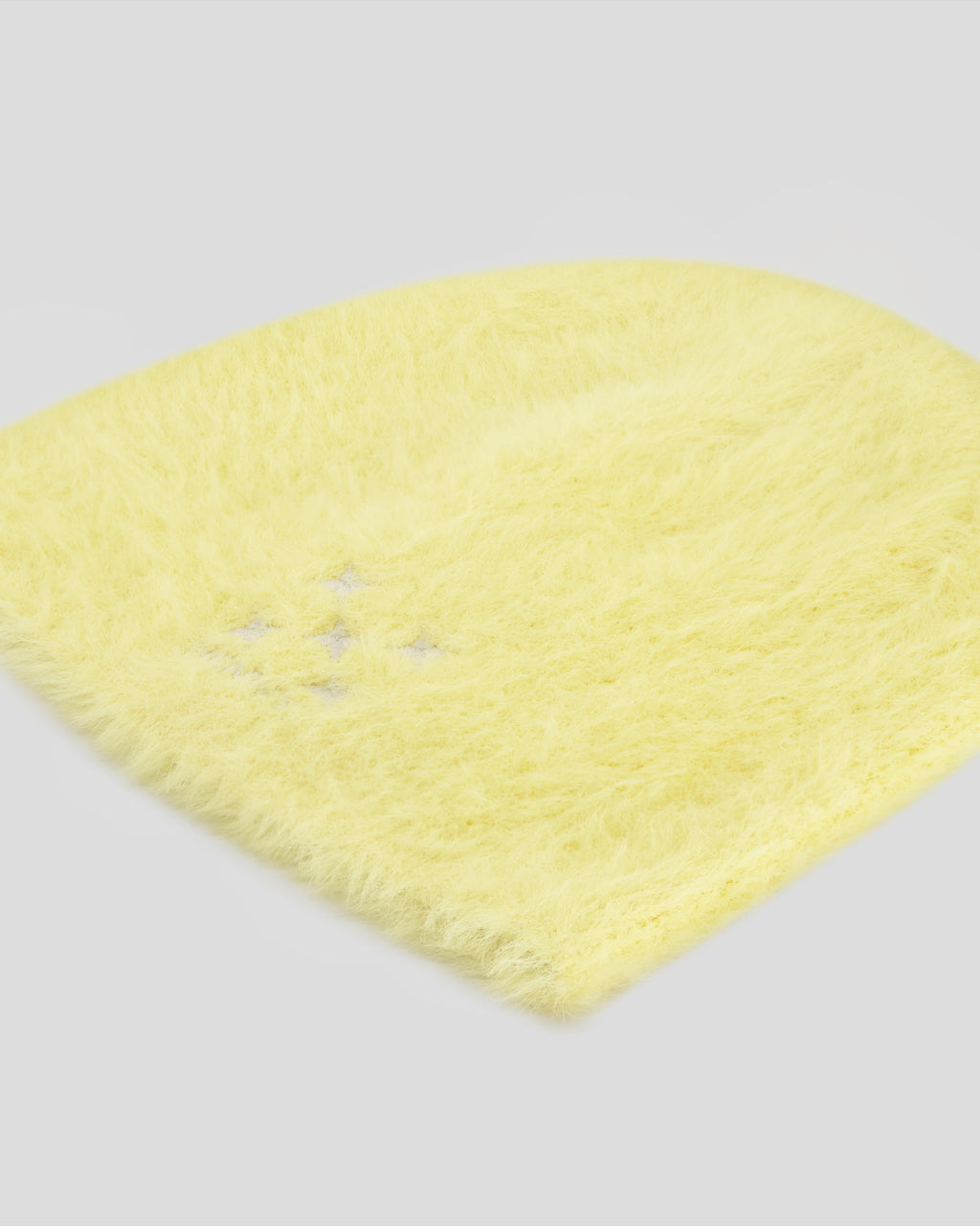 YELLOW MOHAIR BEANIE