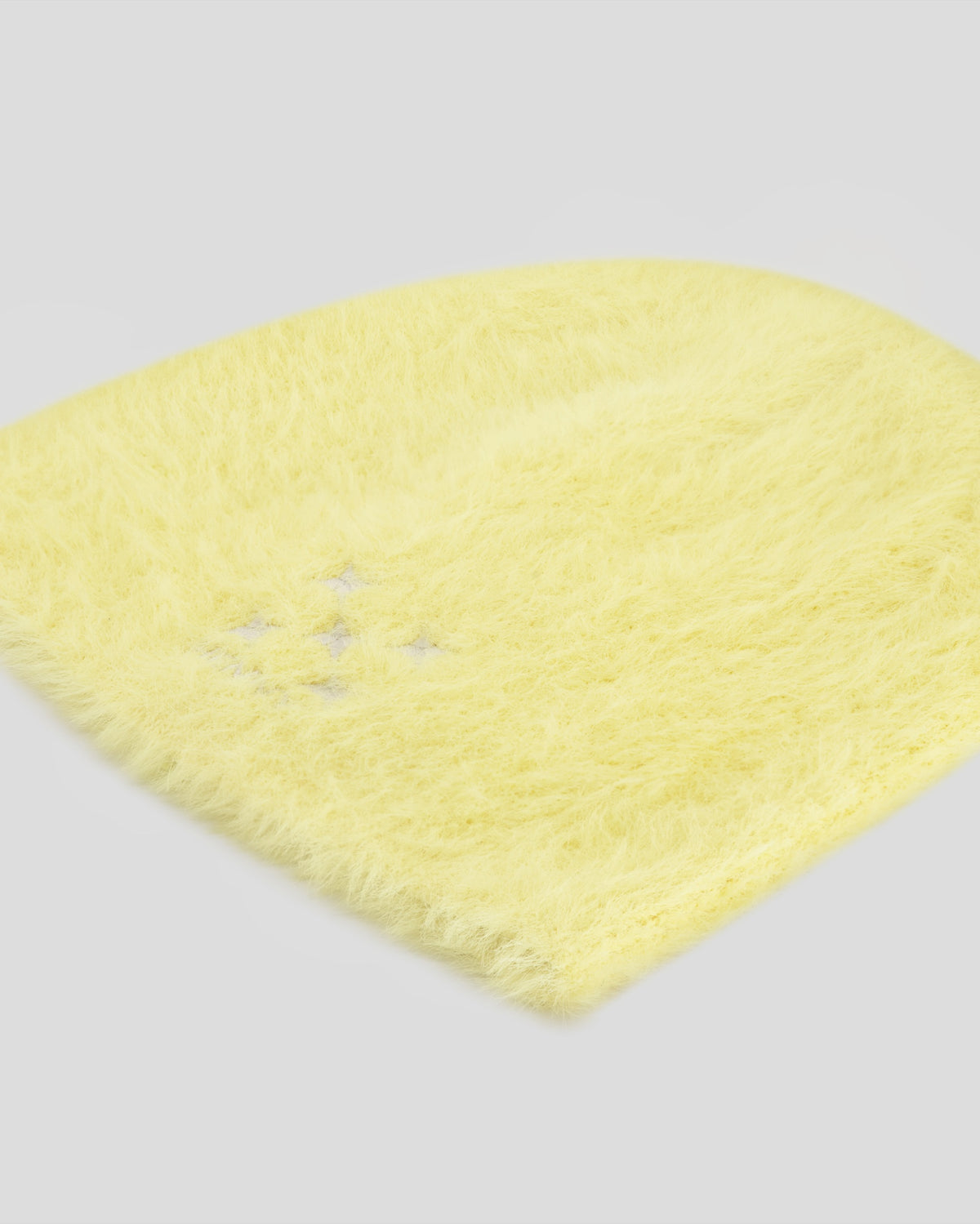 YELLOW MOHAIR BEANIE