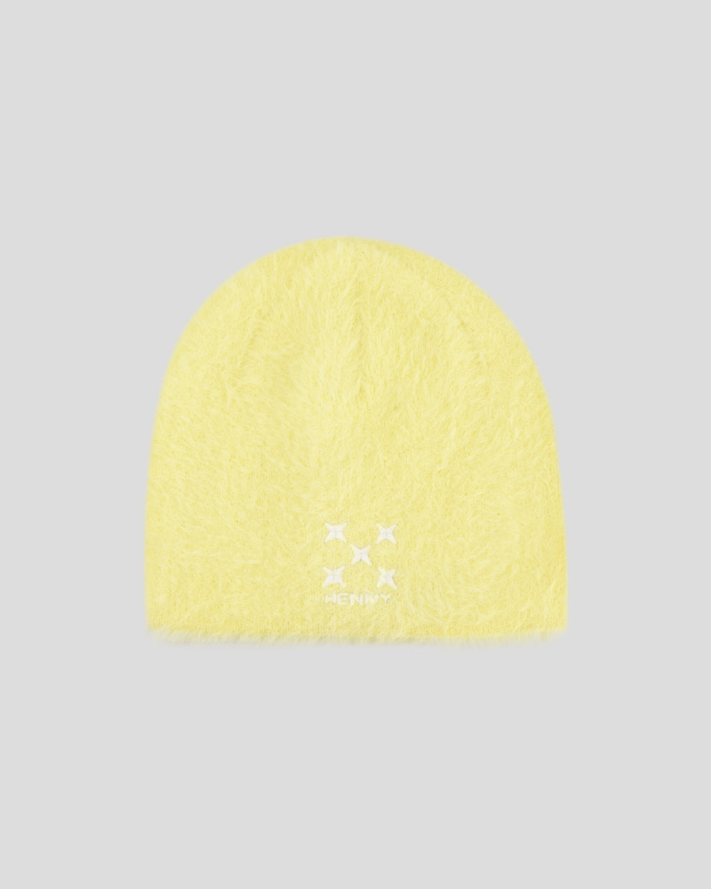 Yellow Minkhair Beanie
