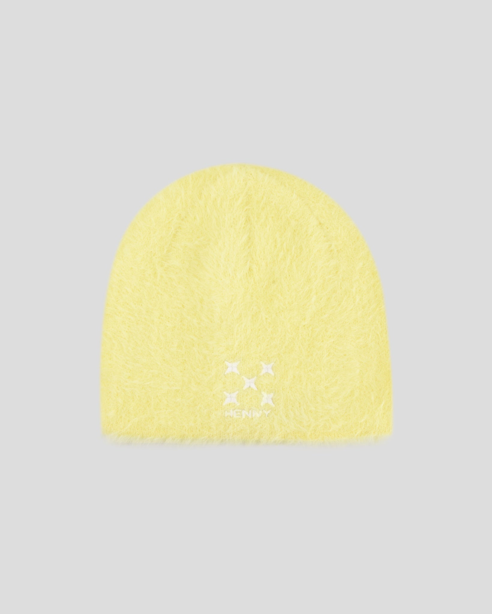 Yellow Minkhair Beanie