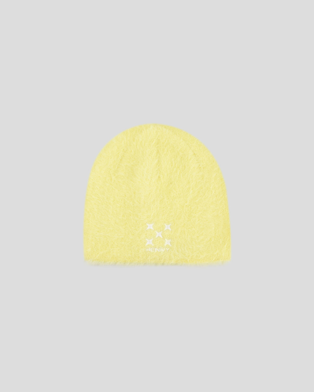 YELLOW MOHAIR BEANIE
