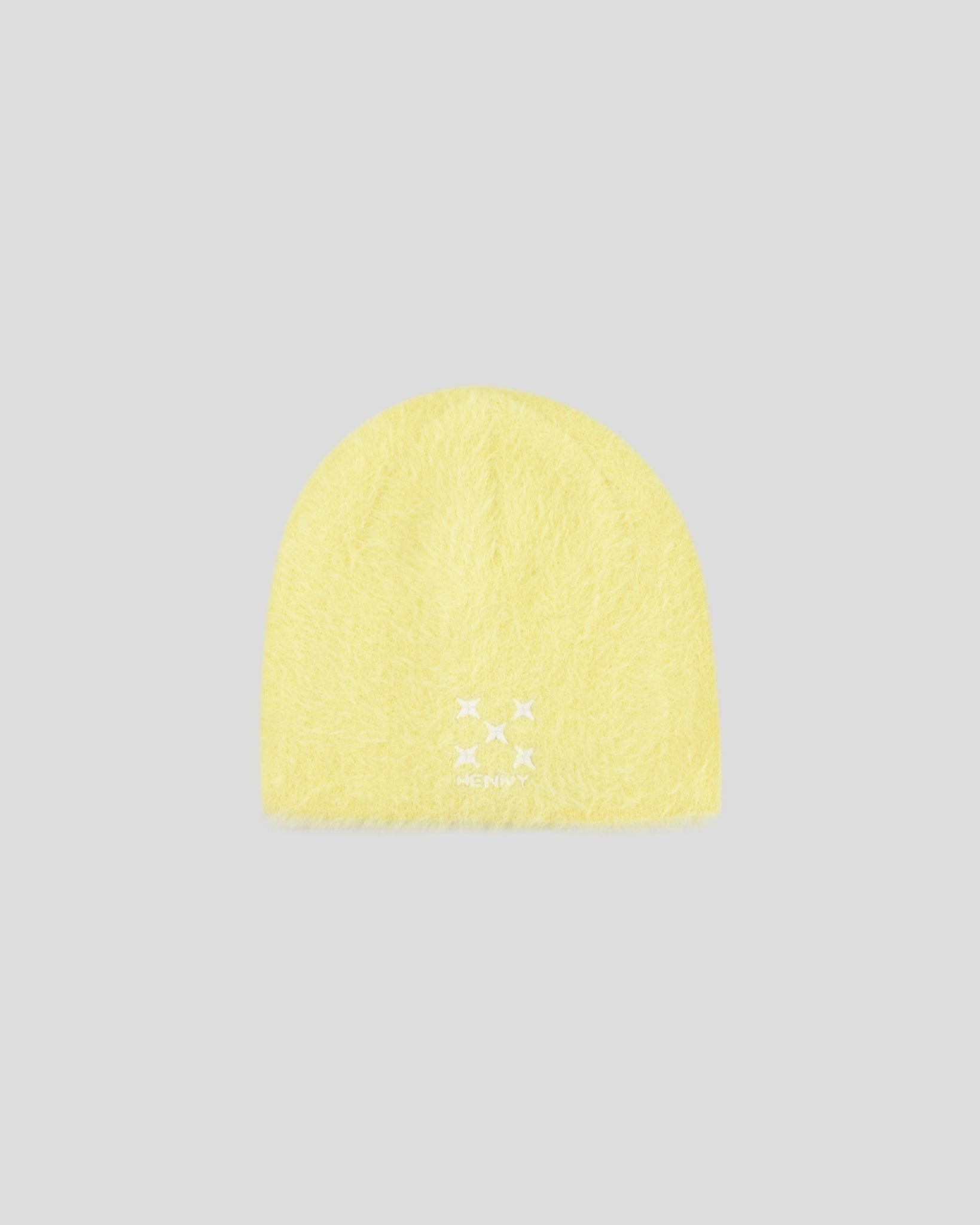 YELLOW MOHAIR BEANIE