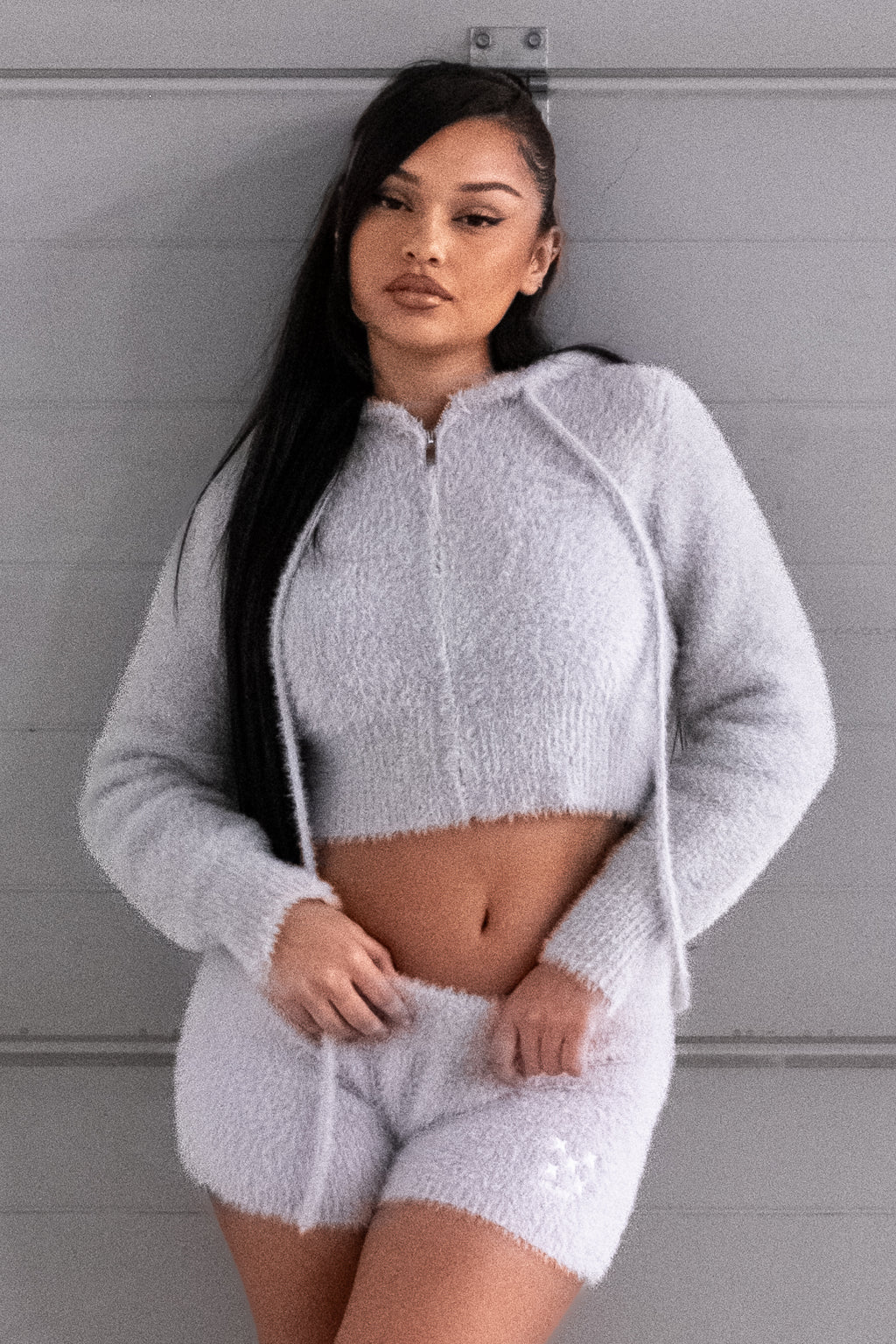 SXY MOHAIR JACKET GREY