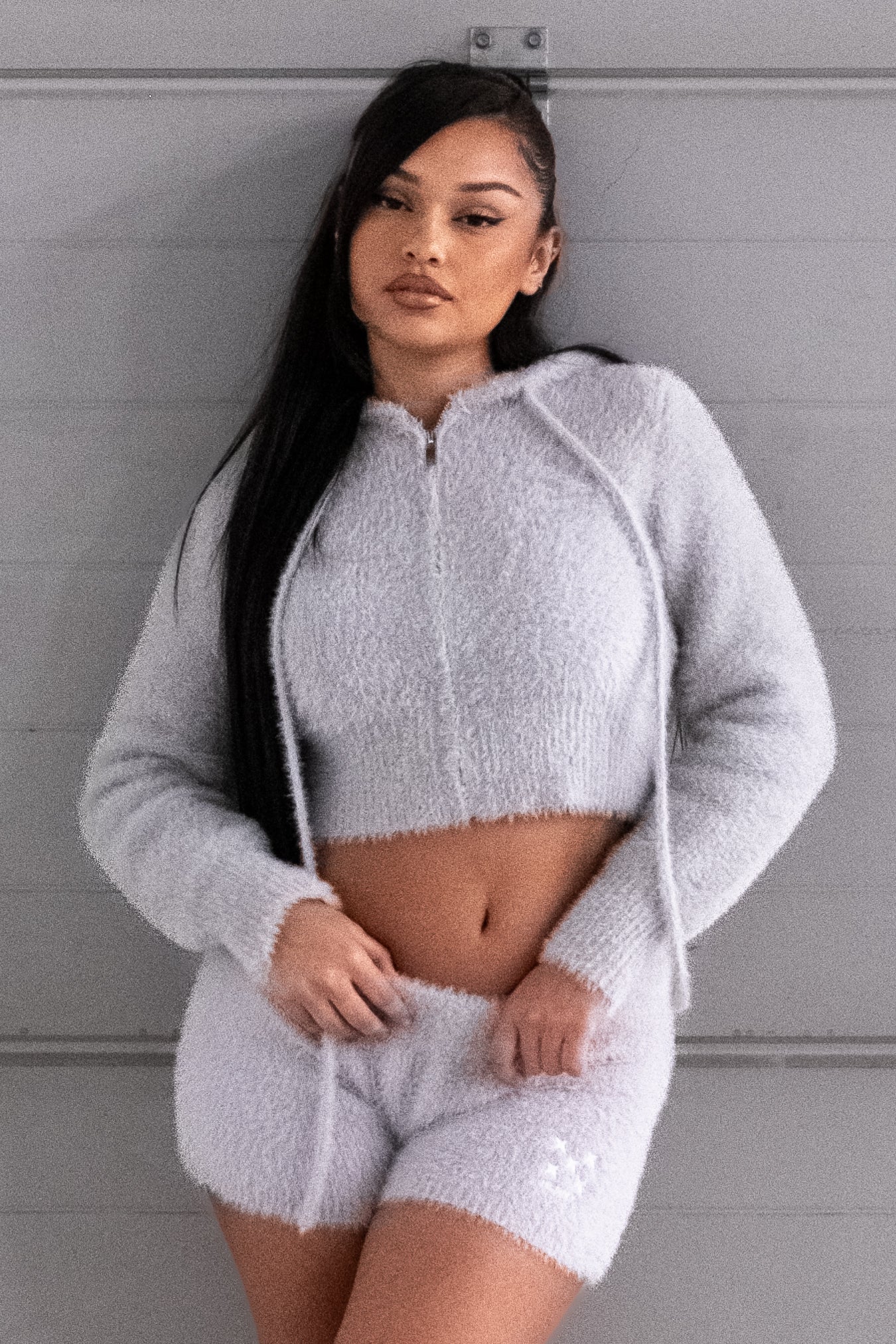 SXY MOHAIR JACKET GREY