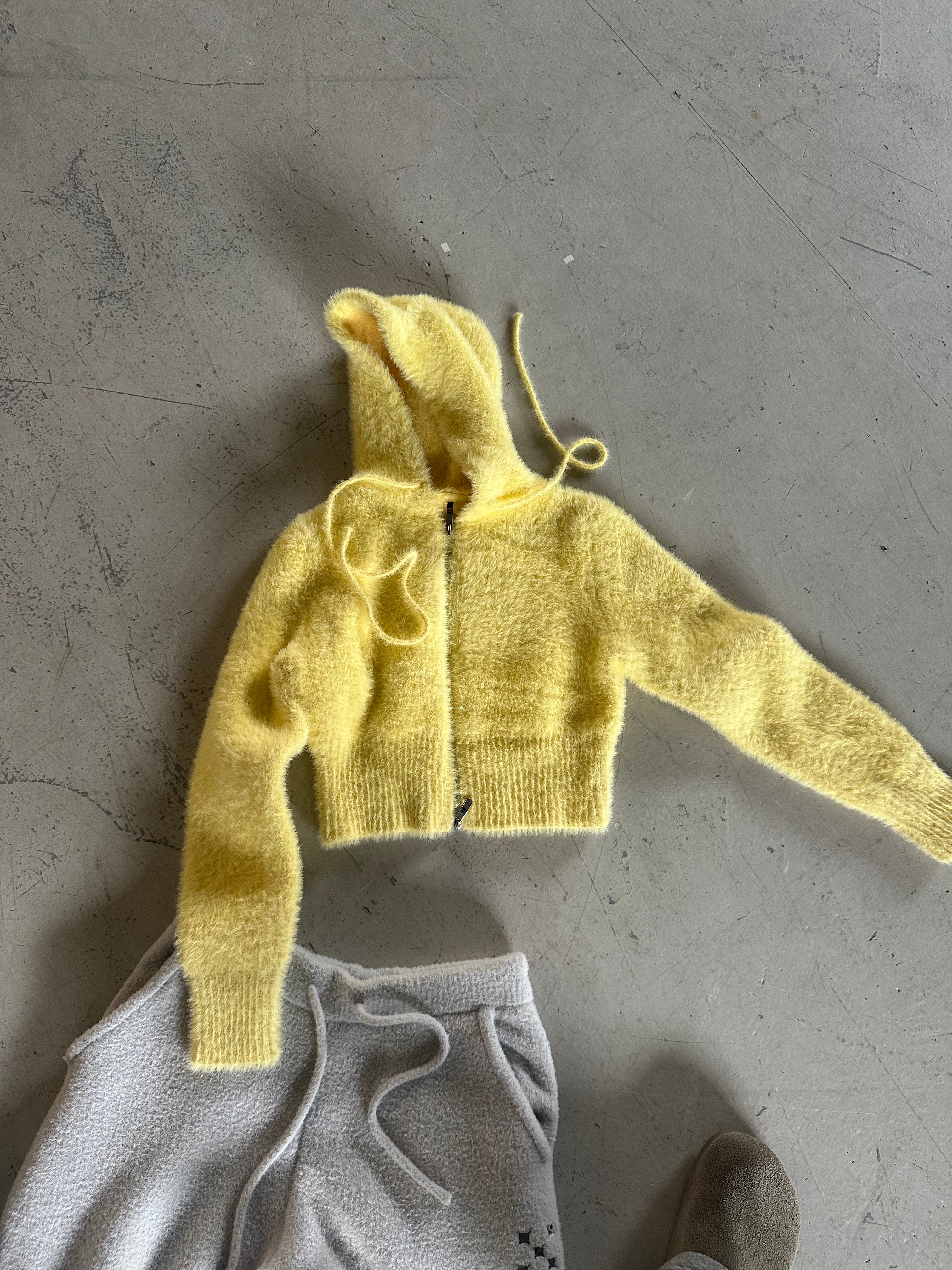 SXY MOHAIR JACKET JAUNE