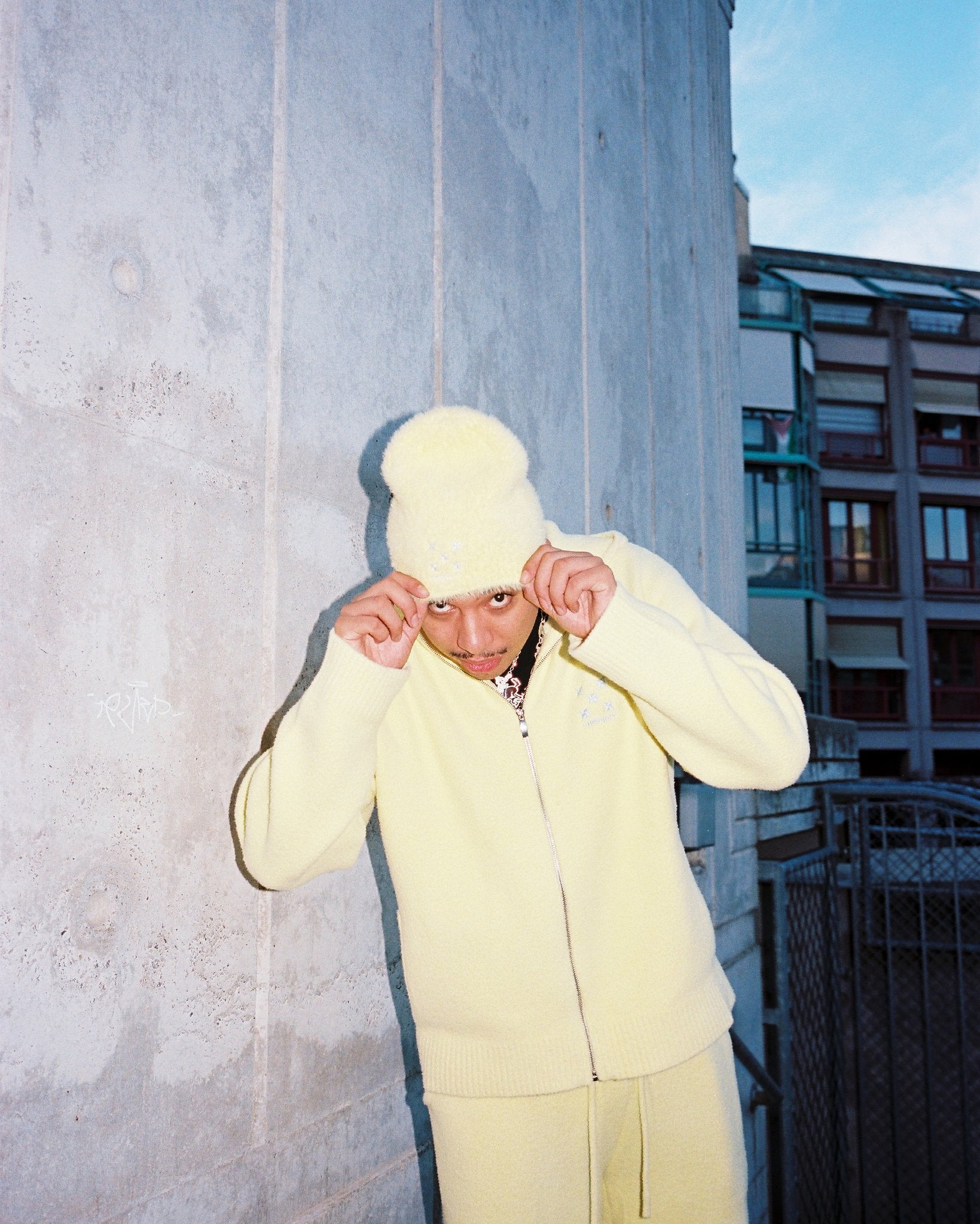 MOHAIR BEANIE JAUNE
