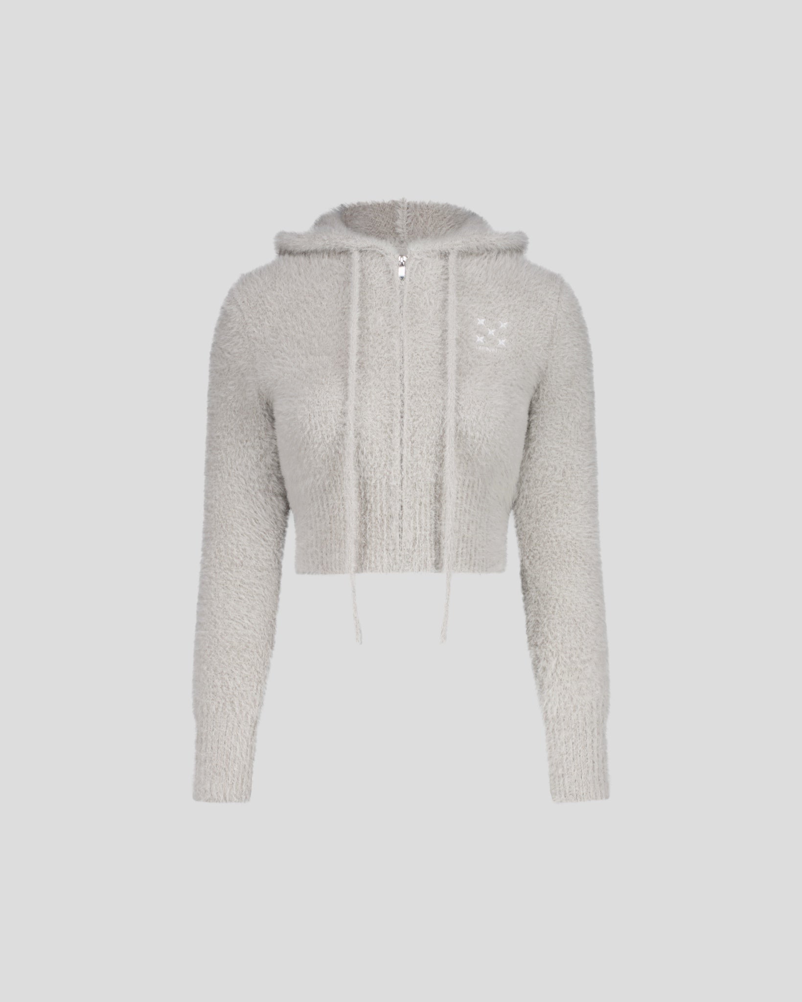 Minkhair Grey Jacket Short Women