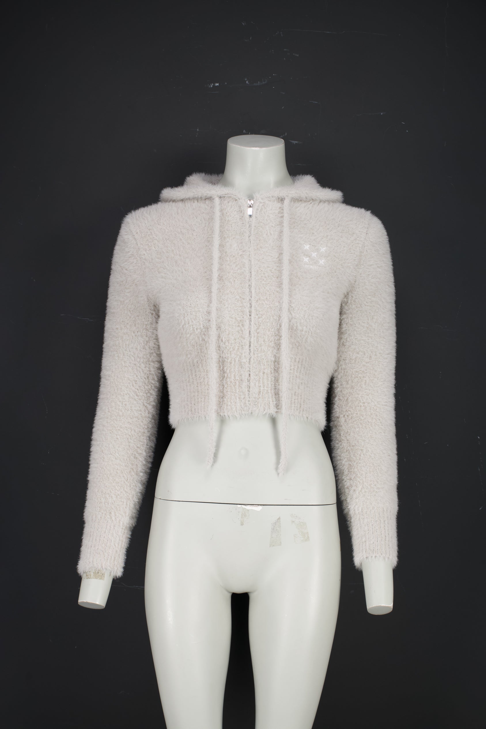Minkhair Grey Jacket Short Women