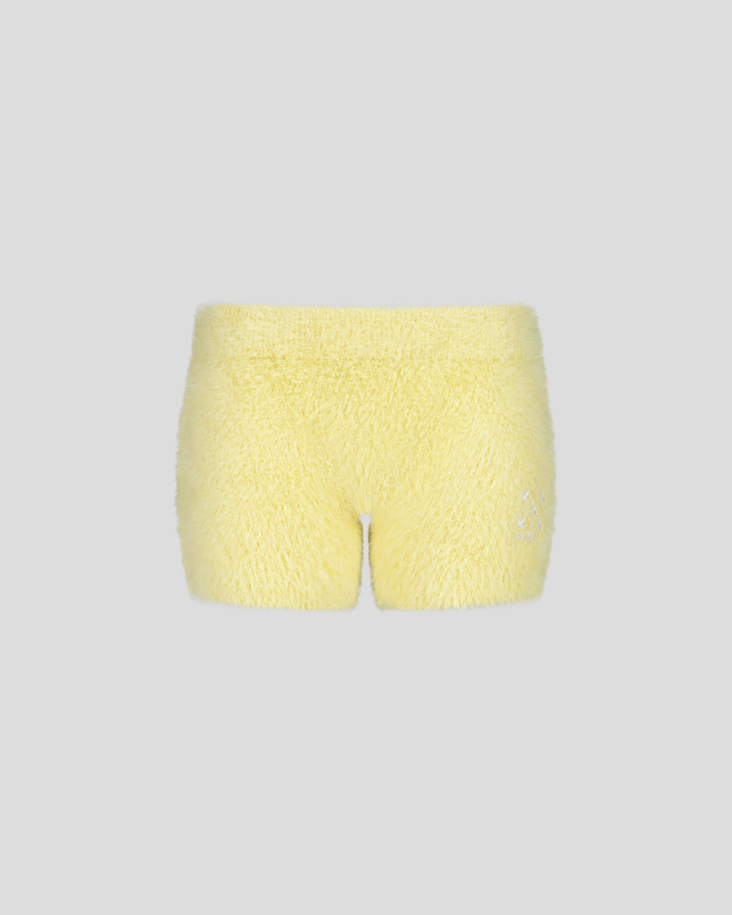 SXY MOHAIR YELLOW SHORTS