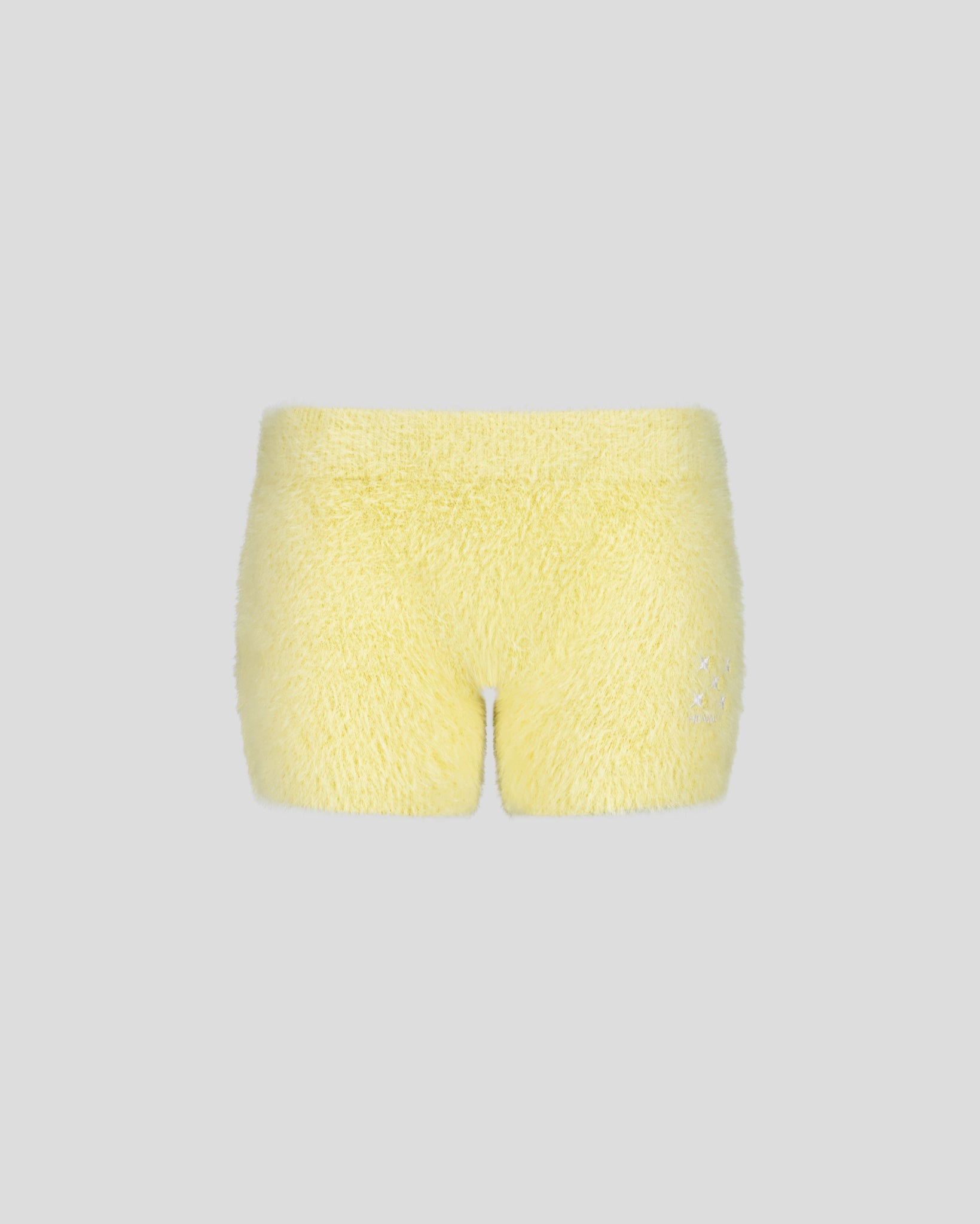 SXY MOHAIR YELLOW SHORTS