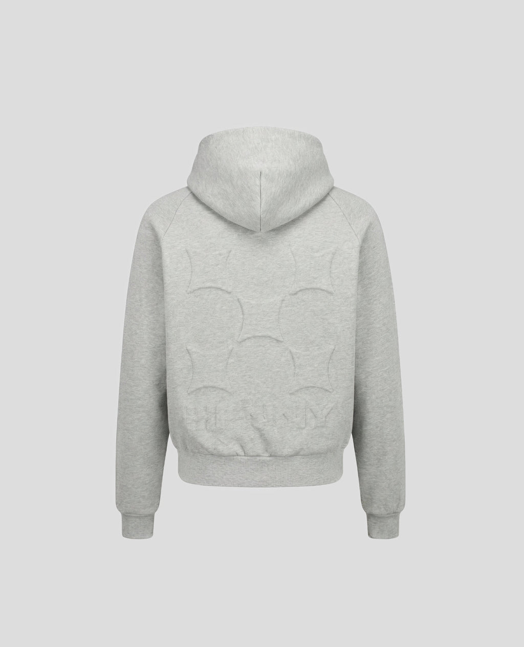 GREY EMBOSSED HOODIE