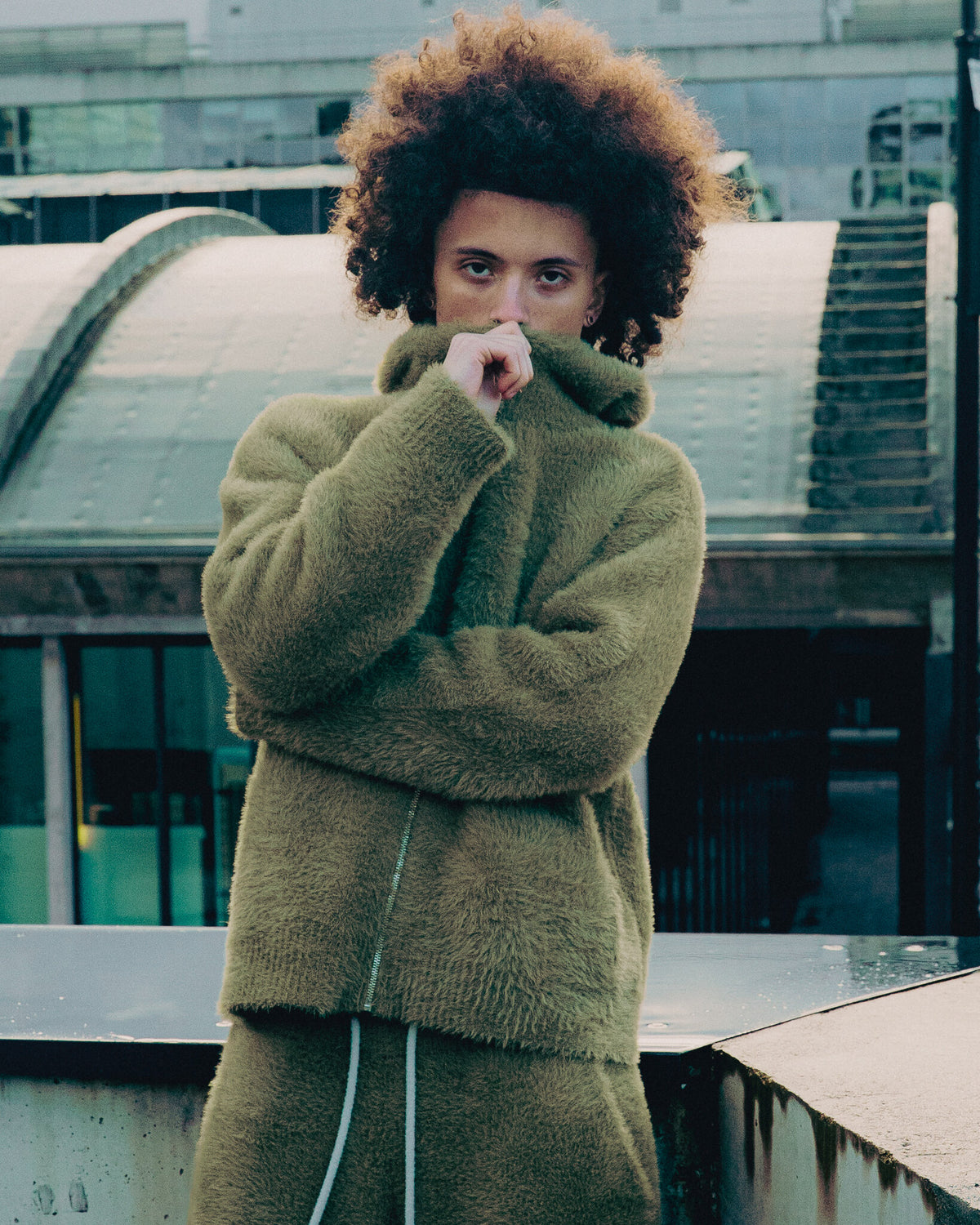 VESTE MOHAIR GUAVA VERTE - vue 5